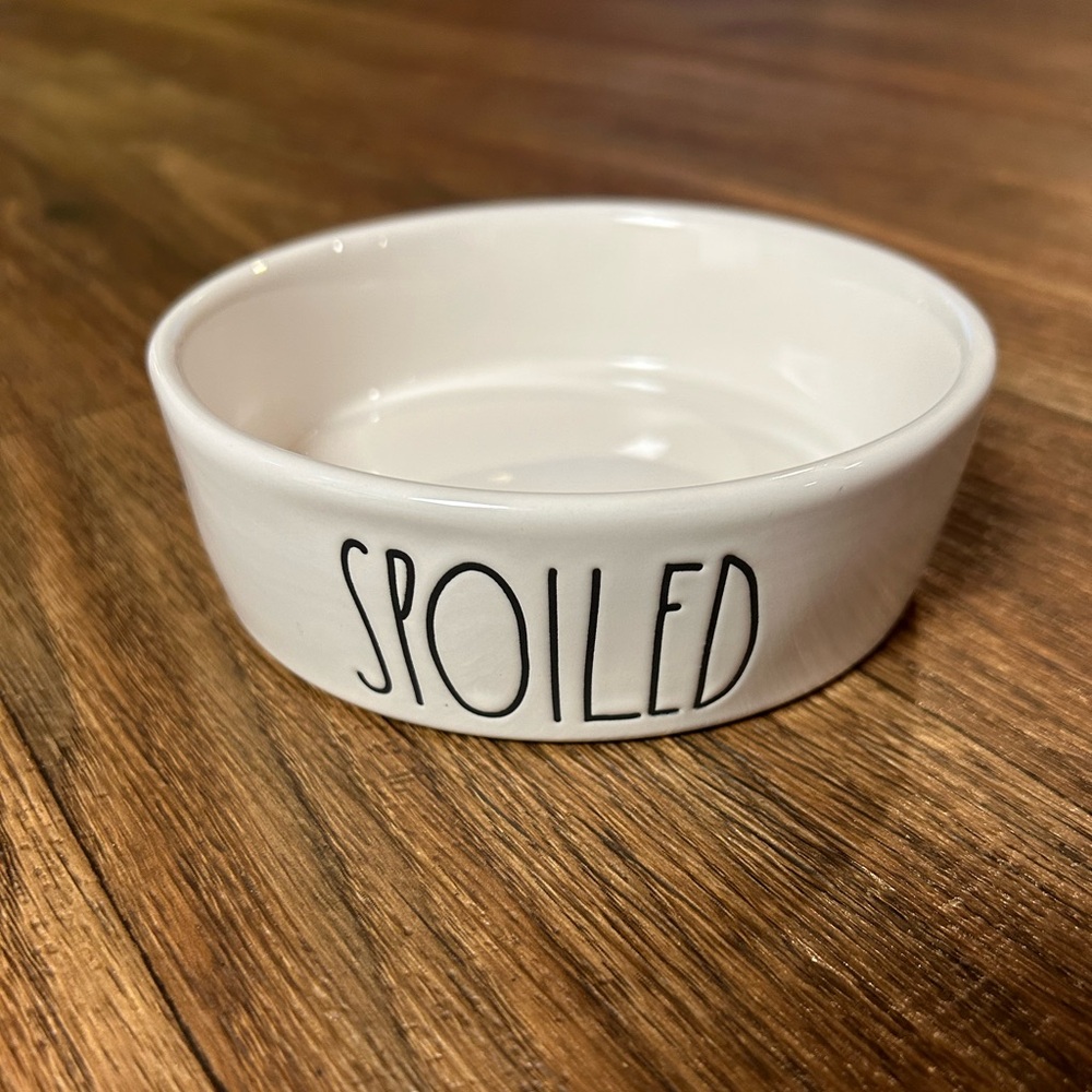 Rae Dunn “SPOILED” small cat bowl